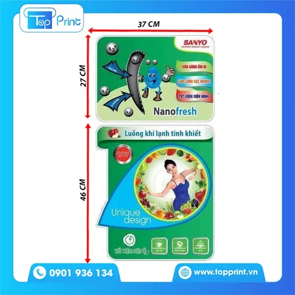 Địa chỉ thiết kế và in tem dán tủ lạnh giá rẻ tại HCM & Hà Nội