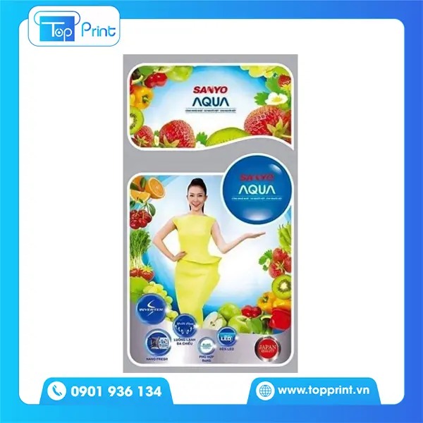 Mẫu tem dán tủ lạnh Sanyo giá rẻ