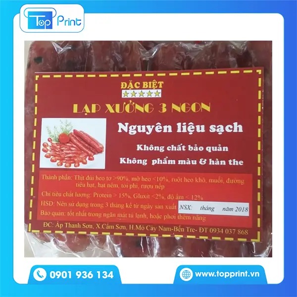 Mẫu tem lạp xưởng độc đáo