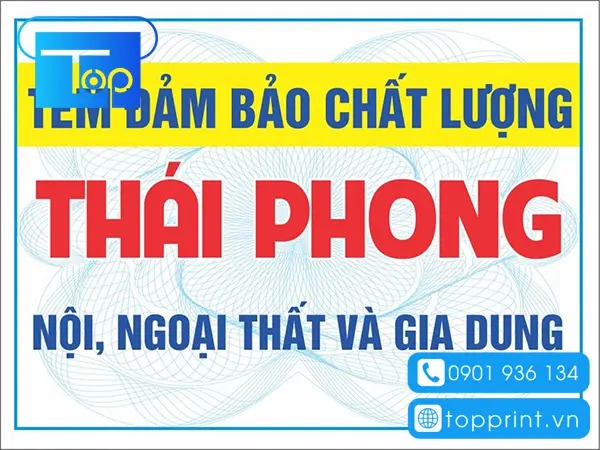 Mẫu tem nội thất bằng giấy