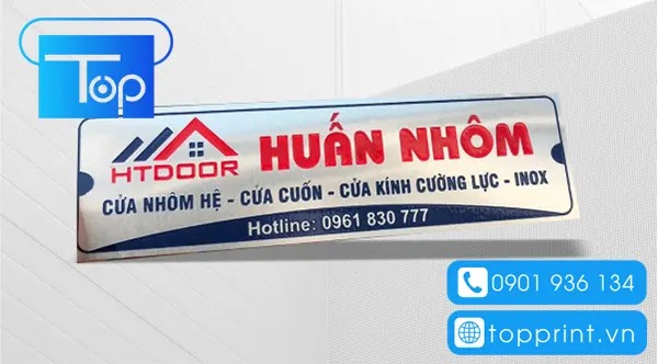 Mẫu tem nội thất bằng nhôm