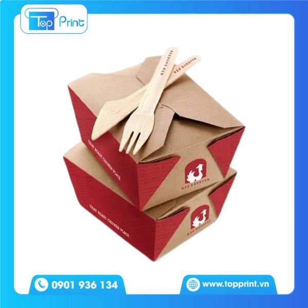 Hộp giấy carton đựng gà rán