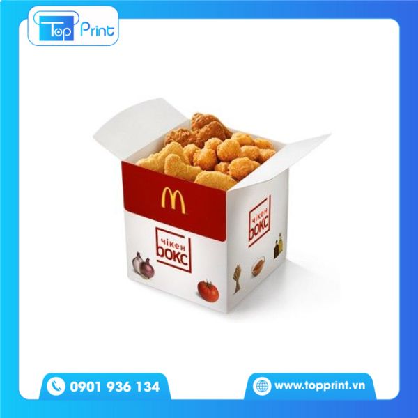 Hộp giấy đựng gà rán tiện lợi