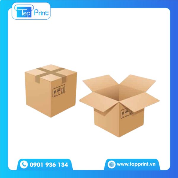 Mẫu hộp giấy gói hàng hình vuông