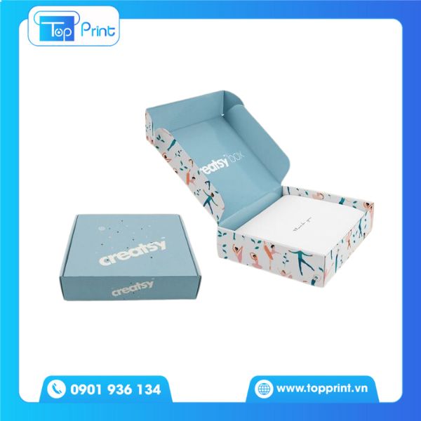 Mẫu hộp giấy nắp gài đựng quần áo