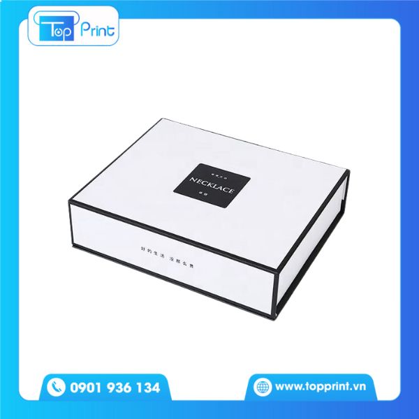 Mẫu hộp giấy trắng đen