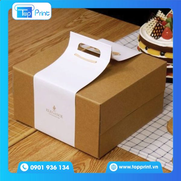 Mẫu hộp giấy vuông có quai xách