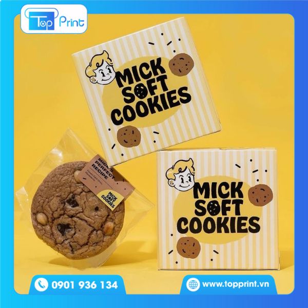 Hộp giấy đựng bánh cookies Mick Soft Cookies