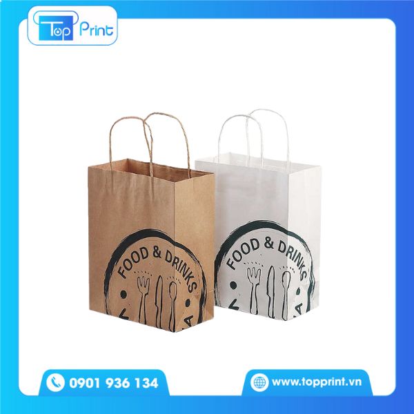 Túi giấy kraft nâu F&D