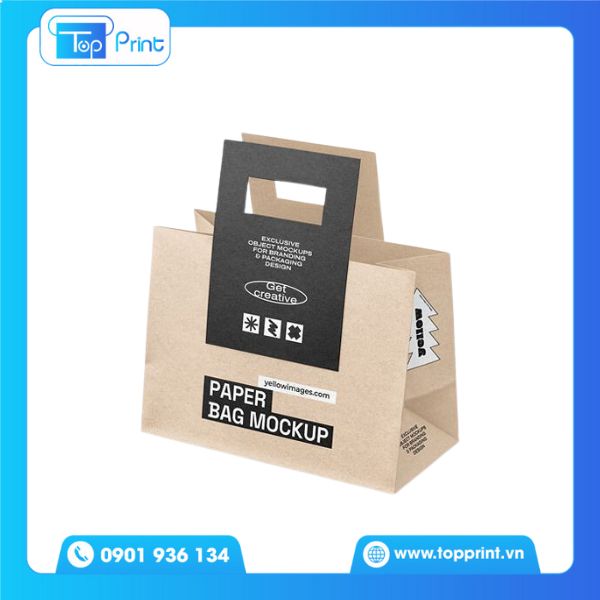 Mẫu túi giấy vuông thời trang