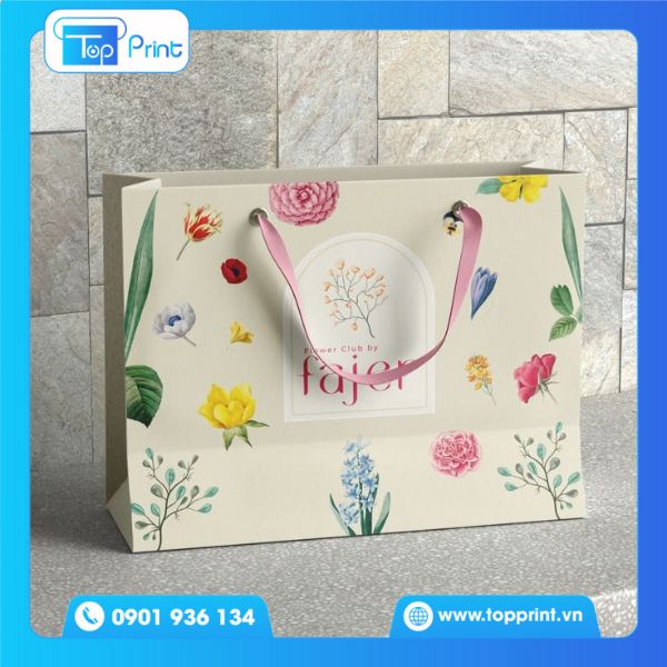 Túi giấy cute in hoa