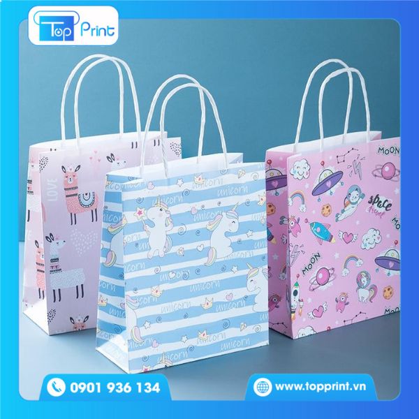 Mẫu túi giấy dễ thương Unicorn