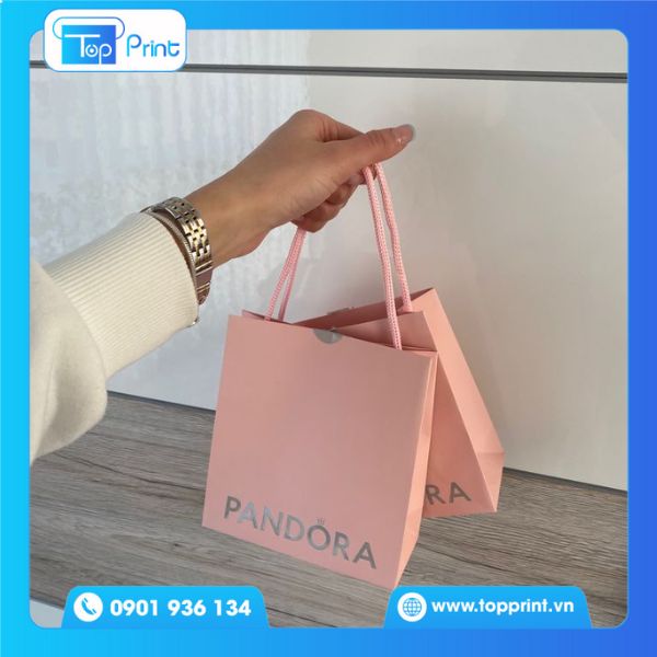 Túi giấy Pandora màu hồng