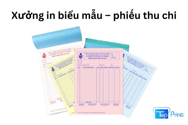 Xưởng in biểu mẫu – phiếu thu chi