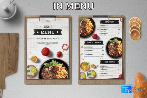 In Menu Giá Rẻ Tại TPHCM và Hà Nội [Bảng Giá Mới] 