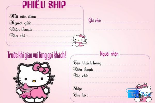Tổng Hợp 22+ Mẫu Phiếu Ship Hàng Đẹp Giá Rẻ
