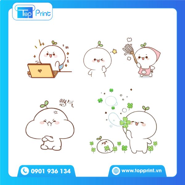Sticker Cute Lá Chona