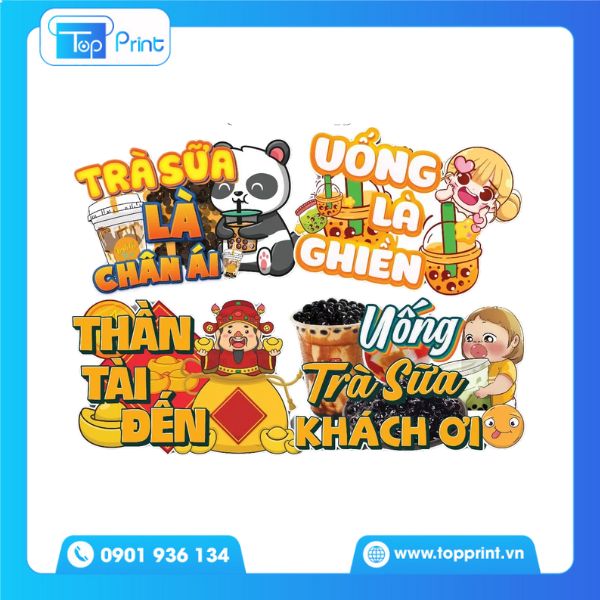 Sticker Trà Sữa Cute