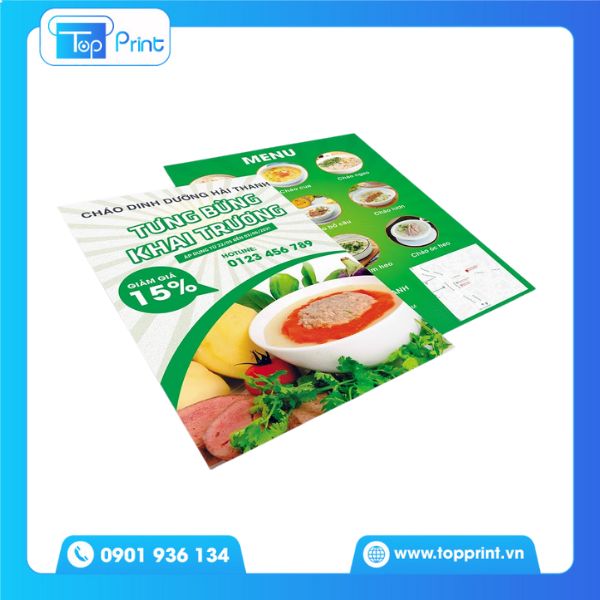 Tờ rơi cháo dinh dưỡng