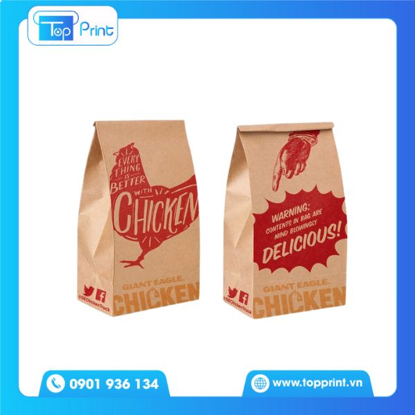 15+ Mẫu Túi Giấy Đựng Gà Rán Đẹp, Đơn Giản, Ấn Tượng | Topprint.vn