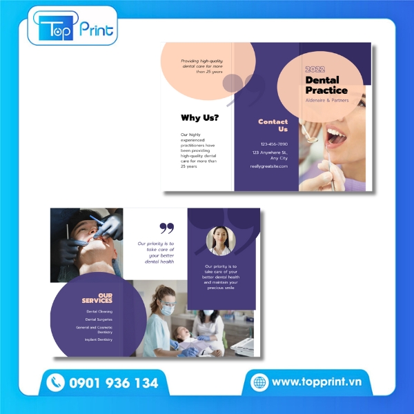 Brochure Nha Khoa Với Thiết Kế Tinh Tế
