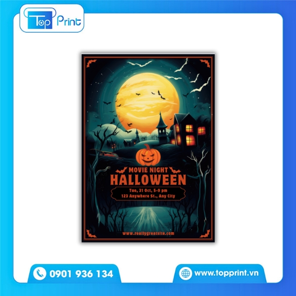 Tờ Rơi Halloween Bí Ngô Bí Ẩn