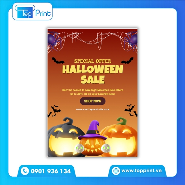 Tờ Rơi Halloween Đèn Lồng Ma