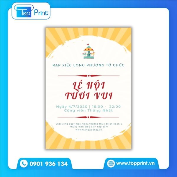 Tờ Rơi Lễ Hội Tươi Vui Rạp Xiếc