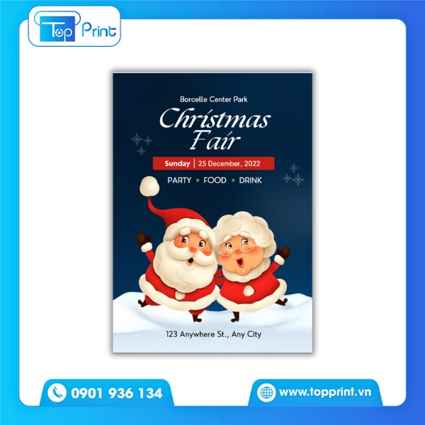 Tờ Rơi Noel Với Hình Ảnh Cảnh Đêm Giáng Sinh