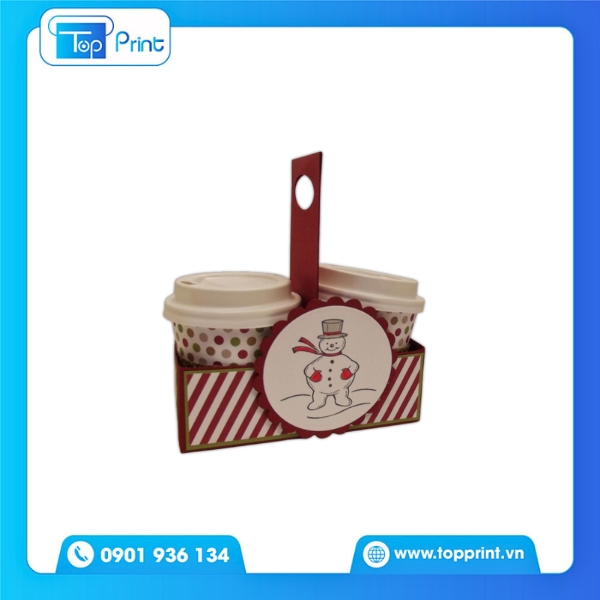 Túi Giấy 2 Ngăn Trang Trí Noel