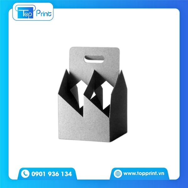 Túi Giấy 2 Ngăn Chắn Chắn Màu Đen 