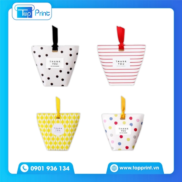 Túi Giấy Thank You Chấm Bi Nhiều Màu
