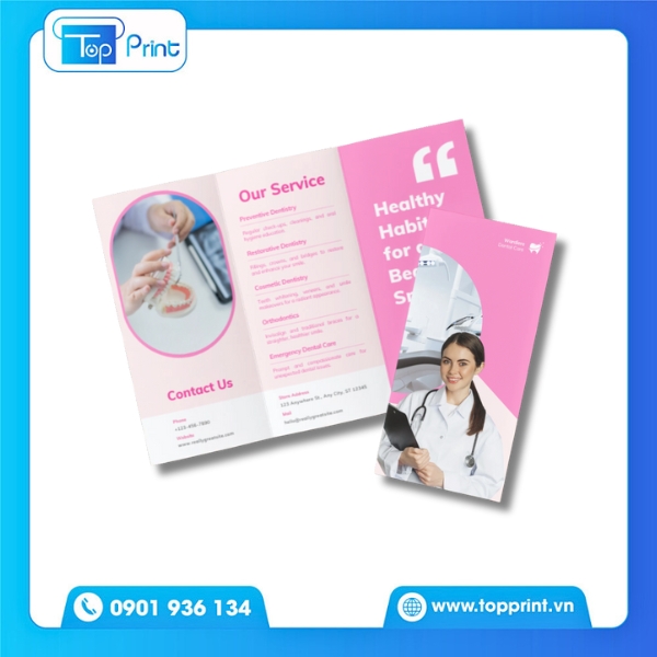 Mẫu Brochure Bệnh Viện Giấy Kraft – Thân Thiện Môi Trường