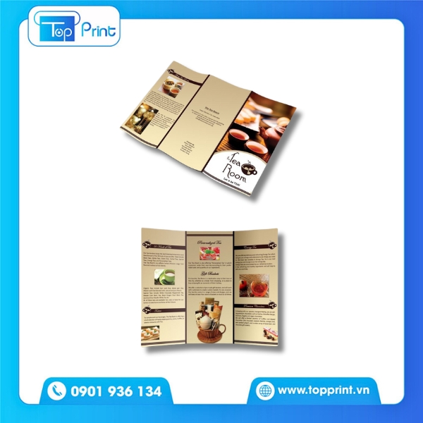 Brochure Menu Gấp 3 Quán Nước