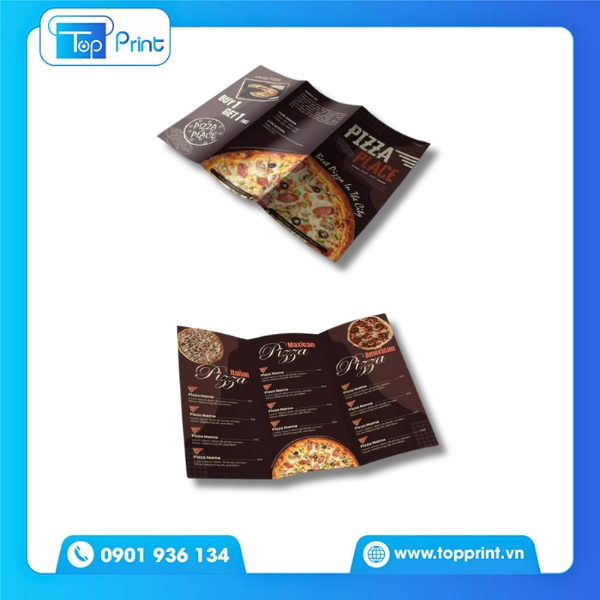 Thiết Kế Brochure Pizza Tập Trung Vào Topping