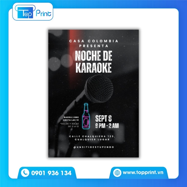 Tờ Rơi Karaoke Với Thiết Kế Sang Trọng, Chuyên Nghiệp