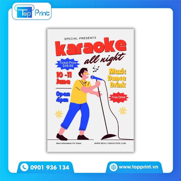 Tờ Rơi Karaoke Đầy Màu Sắc, Thể Hiện Phong Cách Quán