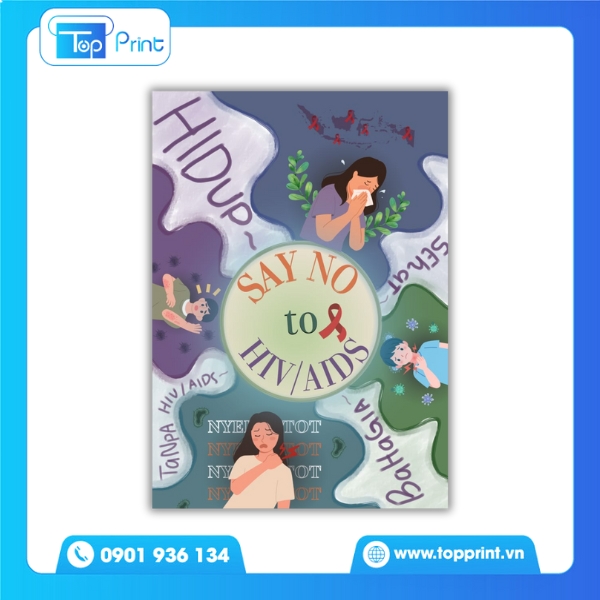 Tờ rơi thông báo về dịch vụ xét nghiệm HIV/AIDS miễn phí