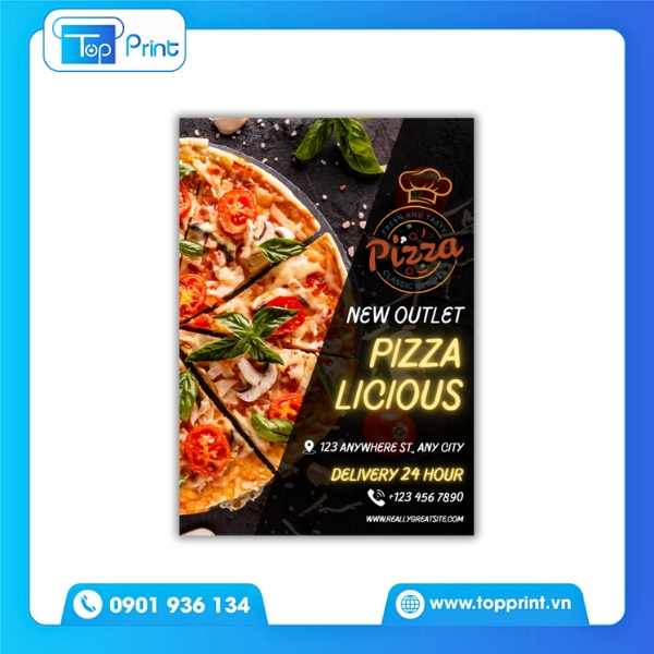 Tờ rơi pizza dịch vụ giao hàng tận nơi: Tiện lợi mọi lúc 