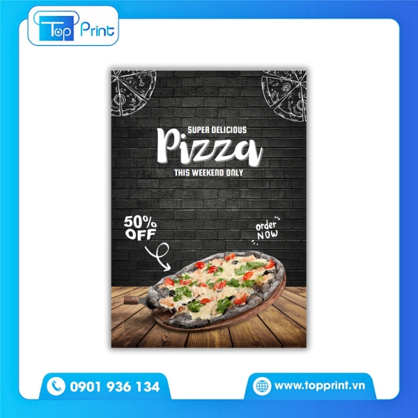 Dịch vụ in ấn Tờ rơi pizza tại Topprint