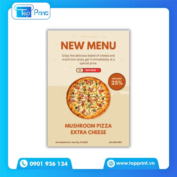 Tờ rơi pizza cho đêm pizza tại nhà: Gọi ngay thôi!