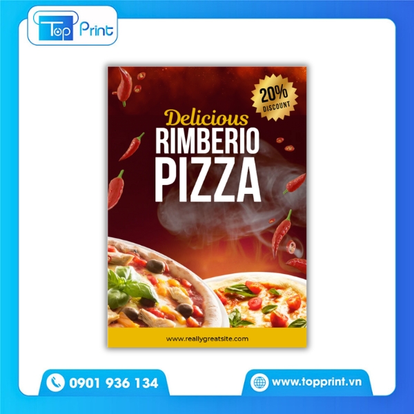 Tờ rơi pizza rực rỡ sắc màu: Nổi bật giữa đám đông