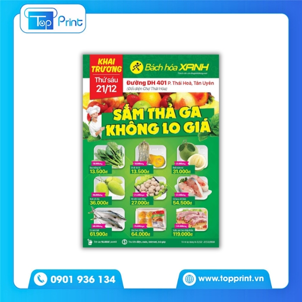 Tờ Rơi Siêu Thị Khai Trường Bánh Hóa Xanh