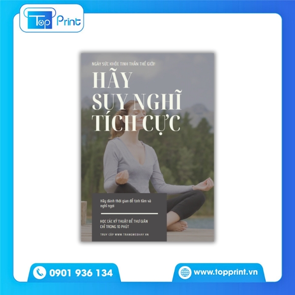 Mẫu Tờ Rơi Sức Khỏe Giáo Dục Suy Nghĩ Tích Cực 