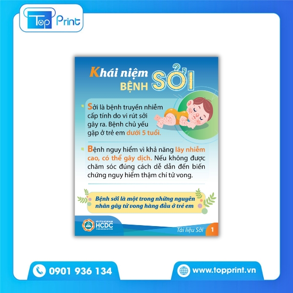 Tờ Rơi Giáo Dục Sức Khỏe Về Phòng Ngừa Bệnh Sởi 