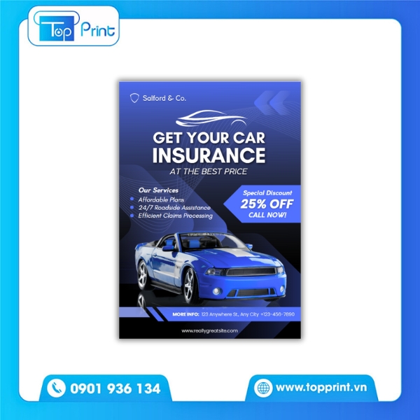 Mẫu Tờ Rơi Ô Tô In Offset Cao Cấp