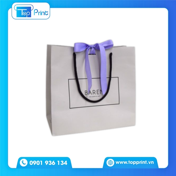 Túi Giấy Có Nơ Tím Đẹp Mắt