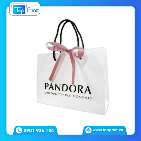 Túi Giấy Có Nơ Màu Hồng PANDORA