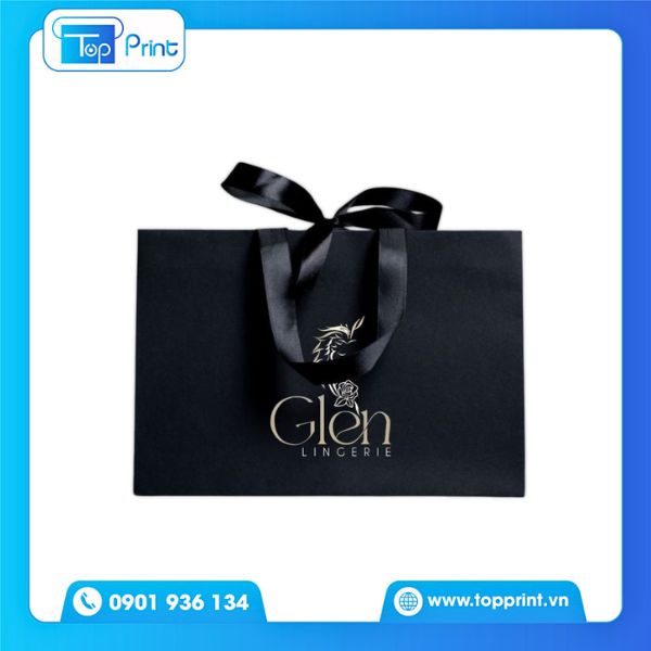 Túi Giấy Đen Với Quy Cách In Ấn Ấn Tượng