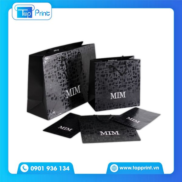 Túi Giấy Đen Chống Thấm Mưa, Bền Đẹp
